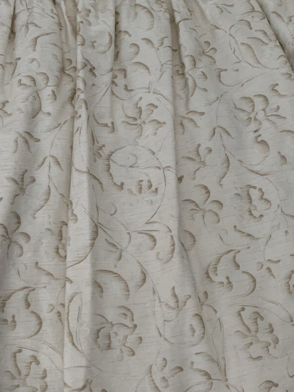 Ralph Lauren Yorkshire Rose tonal scroll Queen bedskirt 18" drop cotton sateen